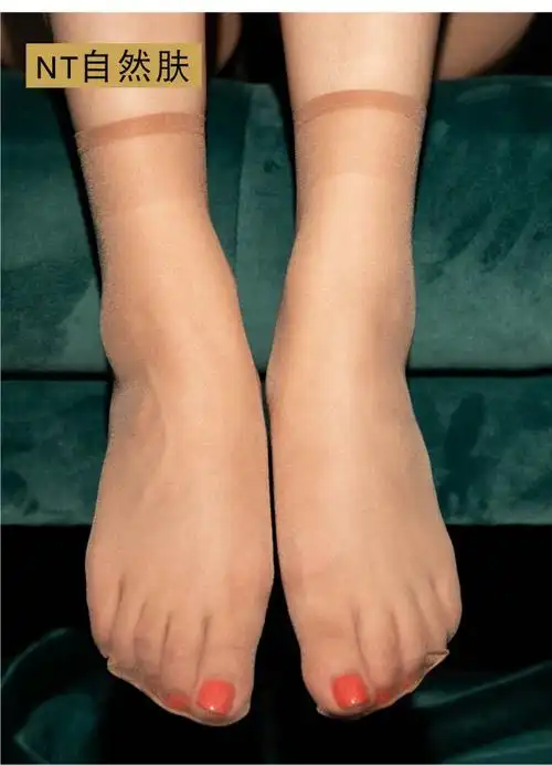 芮蜜婵新品马油袜油光油亮丝袜足欧式油亮丝滑光滑包芯丝脚尖透明短