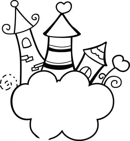 童话城堡简笔画 一年级童话城堡简笔画