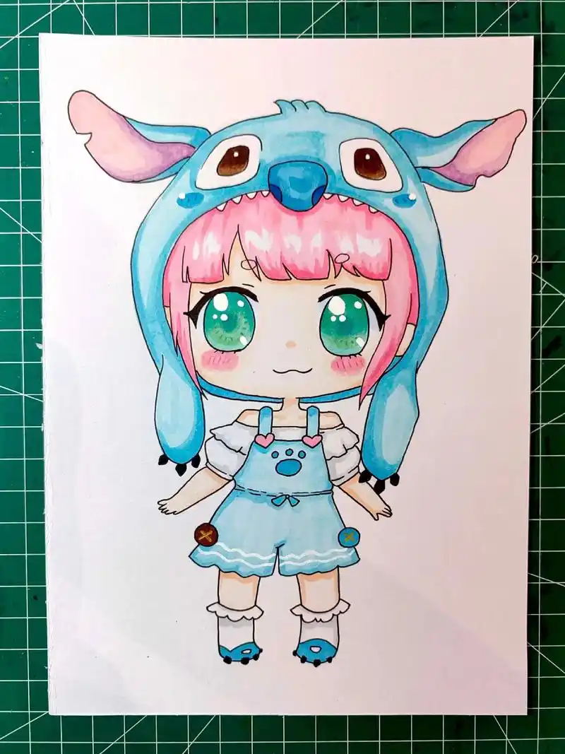 画画打卡100天第九天 动漫q版人物,马克笔手绘#q版动漫人 - 抖音