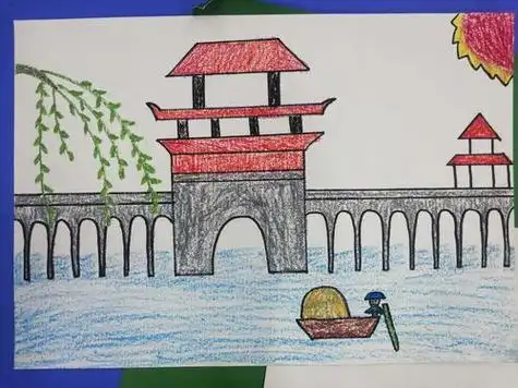 小学生祖国好家乡美简笔画