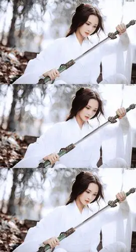 彭小苒白衣侠女造型惊艳亮相,再换一个发型,都可以去出演小龙女
