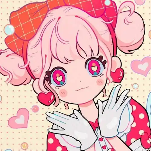 呆萌可爱的卡通动漫女生头像图片