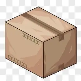 卡通手绘邮政快递盒子素材pngpsd手绘邮政快递包裹盒免抠元素pngpsd