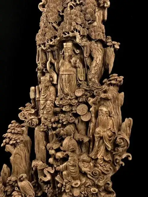易蓉沉香福禄寿三星木雕摆件工艺品乔迁生日送客户领导朋友礼品中式