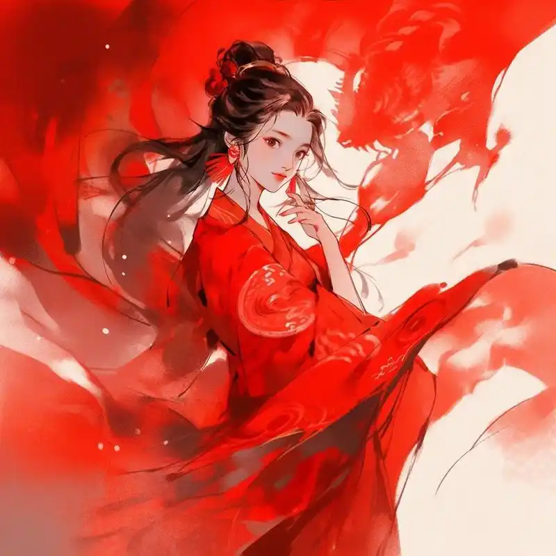 古风红衣少女头像 9597 古风红衣少女,倾城一笑 9478 她如