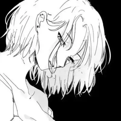 动漫黑白高冷孤独女头像