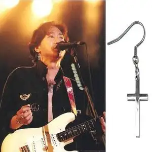 黄家驹同款十字架耳环复古轻奢耳钉beyond纪念品2020耳饰原创设计