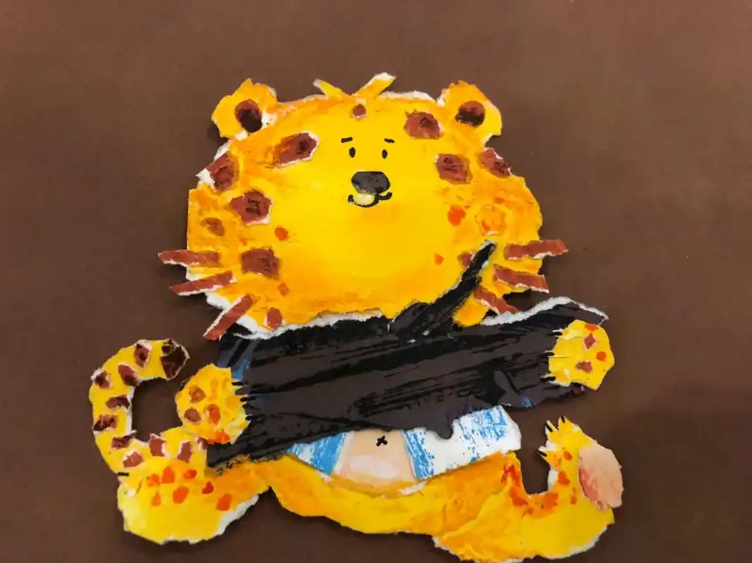 美术老师 撕贴#油画棒 #水彩 #设计 - 抖音