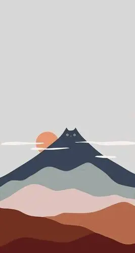 简约风猫咪手机壁纸