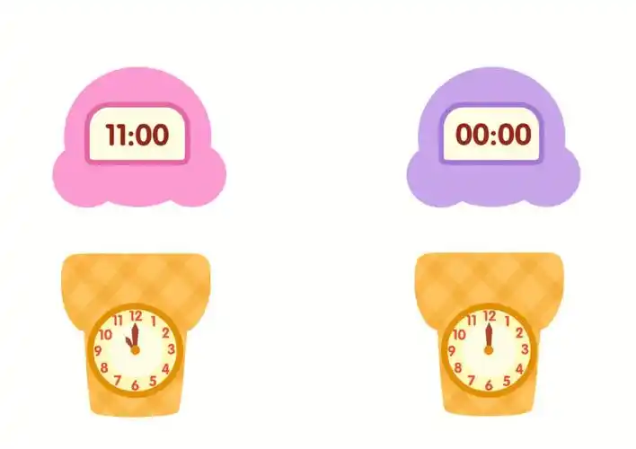 益智区大班整点时间认知配对