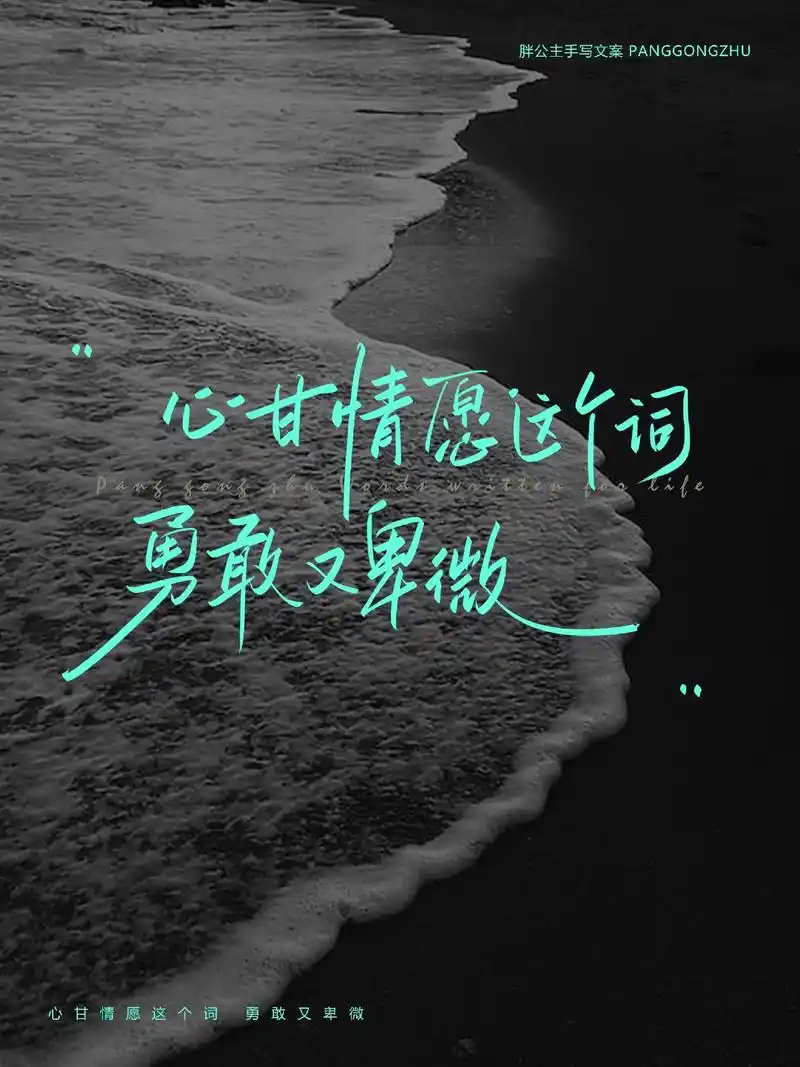 心甘情愿这个词 勇敢又卑微.