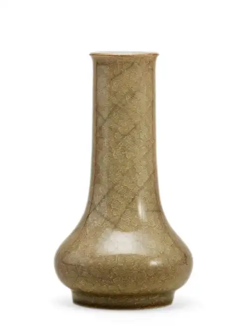 0959 南宋 龙泉仿官釉长颈瓶