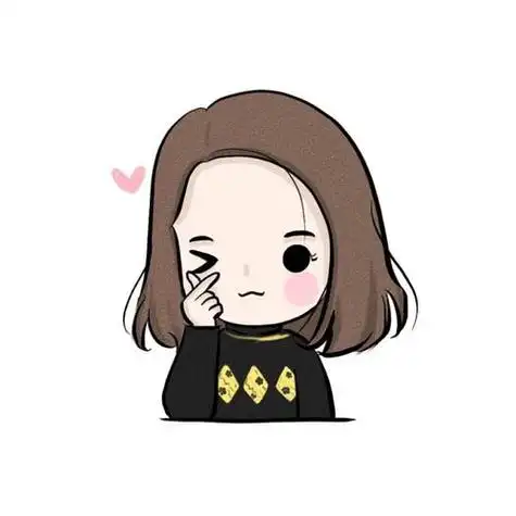 简单清新女孩可爱手绘卡通动漫二次元萌系清新闺蜜小头像