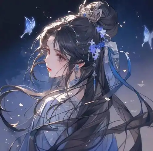 古风女子头像,行至朝雾里,坠入暮云间