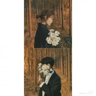 森系唯美情侣头像