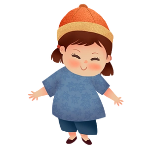 卡通可爱东北小女孩人物设计