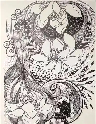 点线面黑白装饰画点线面黑白装饰画素材