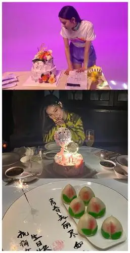 宋妍霏生日宴会太豪华,穿粉裙大秀身材腿好美,手上戒指太养眼