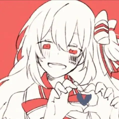 动漫可爱少女红色闺蜜头像比心堆糖美好生活