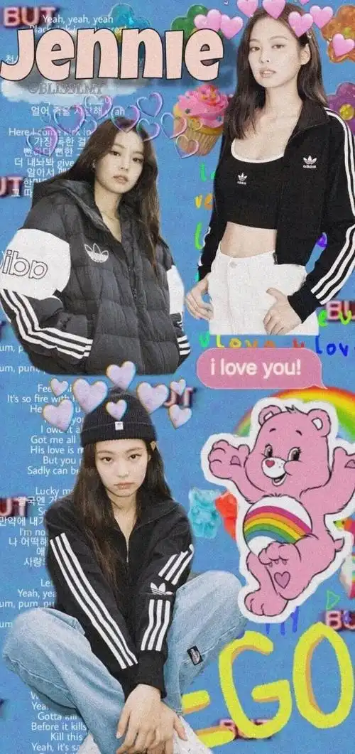 jennie可爱壁纸三格,jennie动态壁纸-图片大观-奇异网