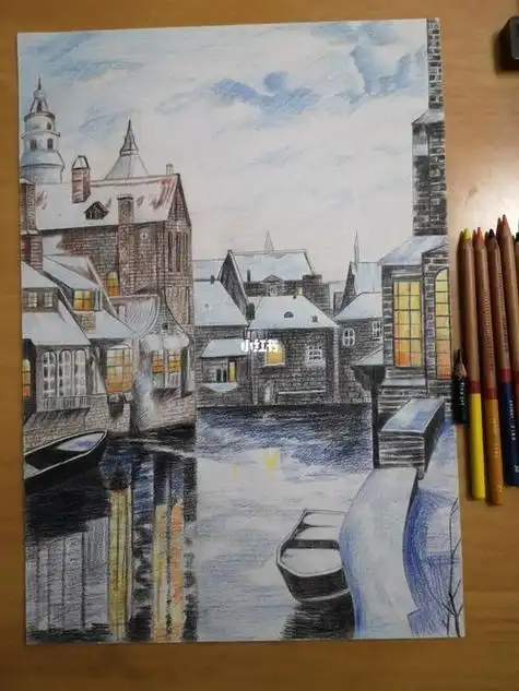 风景画彩铅风景画彩铅简单