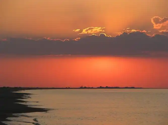 晚霞,落日,多云