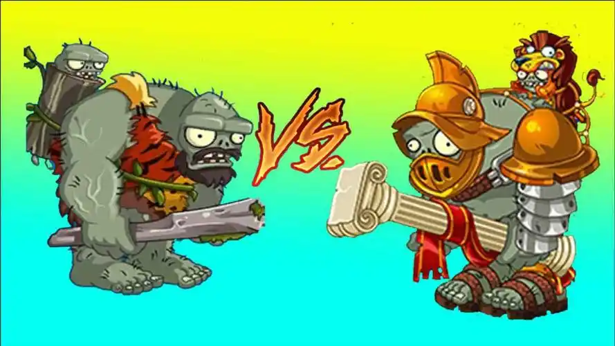 植物大战僵尸:侏罗纪巨人vs罗马巨人,侏罗纪巨人还是胜了一局