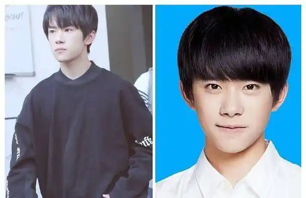 王俊凯,本人与证件照的差距.