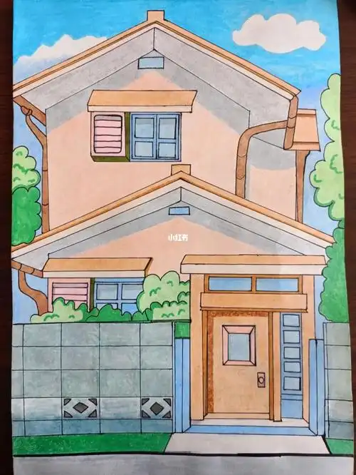 马克笔手绘大雄的家(附线稿)_手绘_马克笔_线稿_儿童画_哆啦a梦怎么样