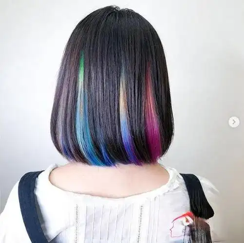 【图】彩虹染发头发效果图 彩色混搭渐变挑染图片大全_时尚发型_发藏
