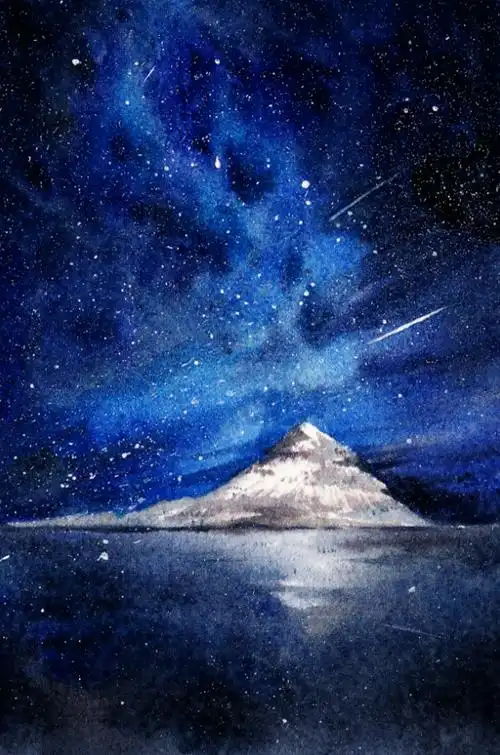 星空下的盛世繁华 水彩-堆糖,美好生活研究所