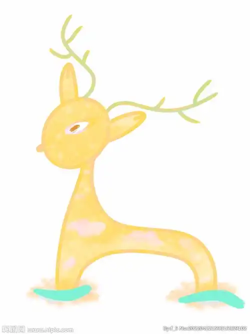手绘梅花鹿