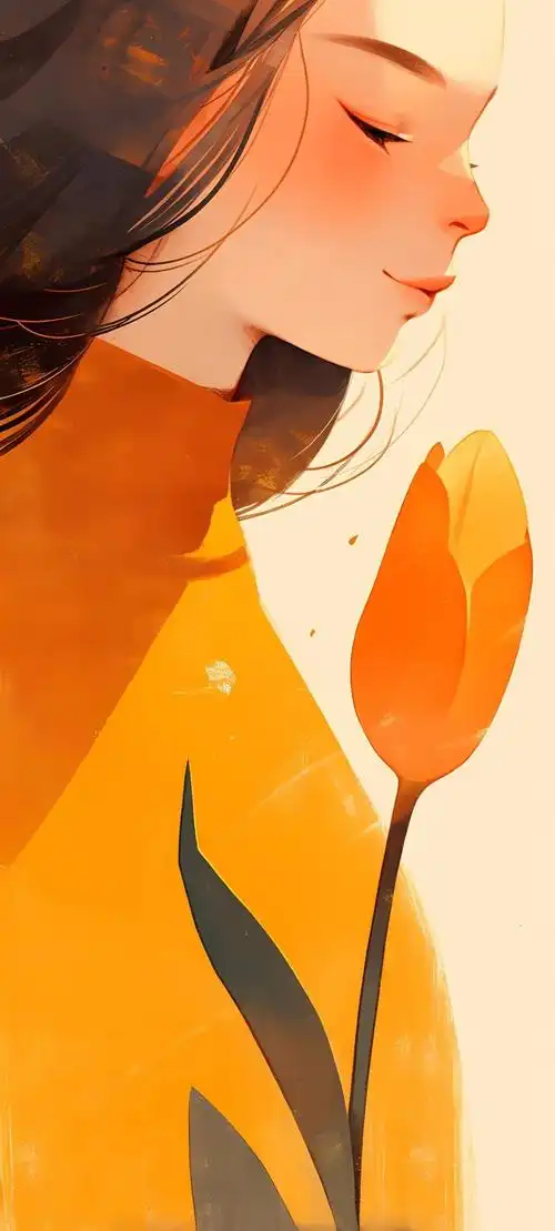 手机壁纸时尚潮流女孩插画壁纸高清版直接保存