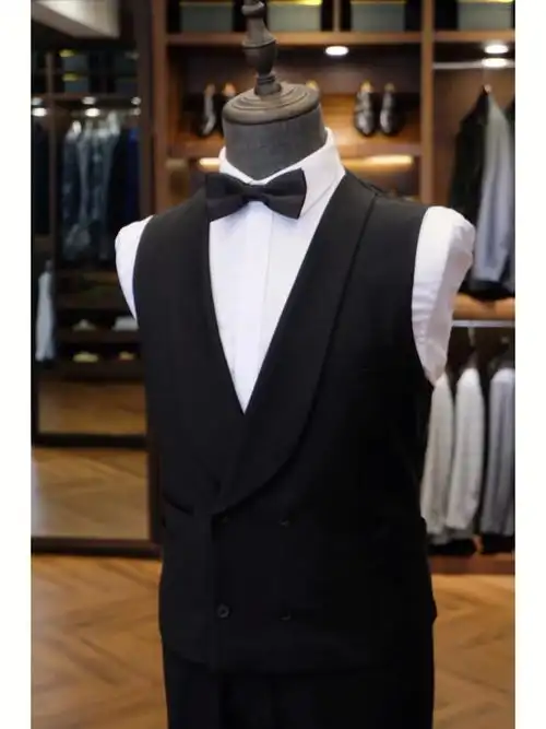 山东潍坊高级西服定制青果领马甲