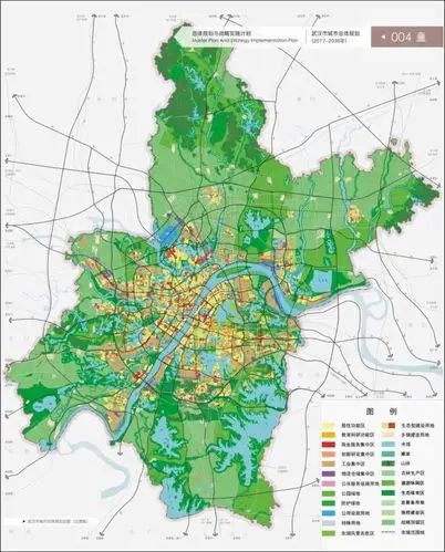 最新:武汉市城市总体规划图(2019-2035年)