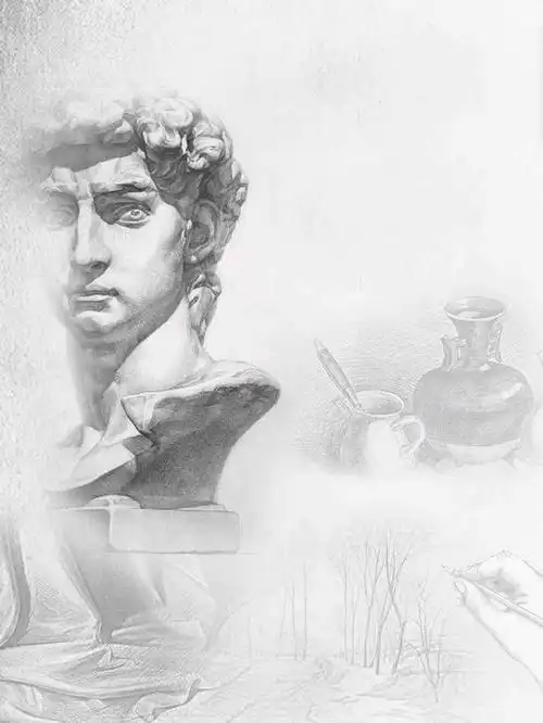 素描培训班招生海报背景模板