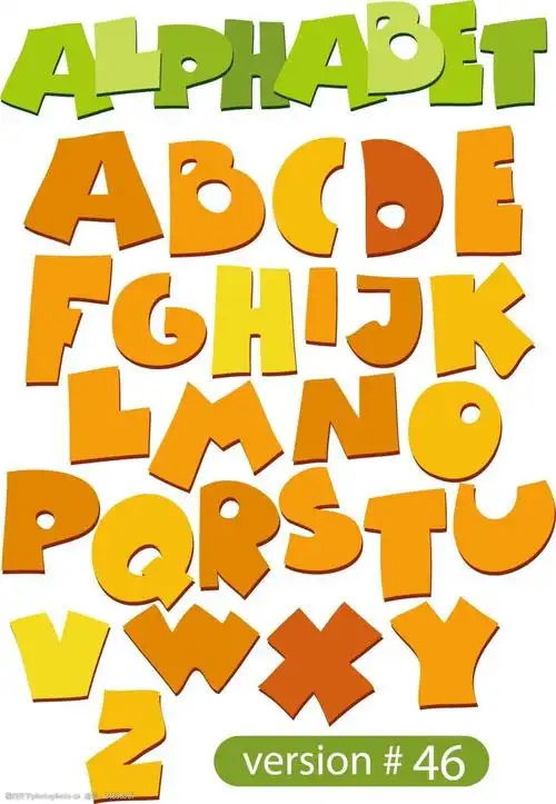 英文卡通字体设计卡通可爱q字母