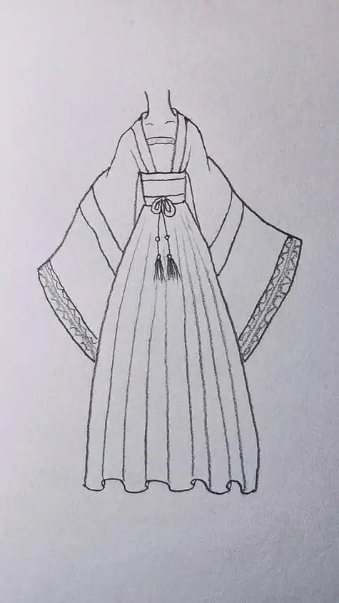 轻知识计划古风服饰搭配简笔画古风衣服怎么画古风衣服简笔画步骤古装