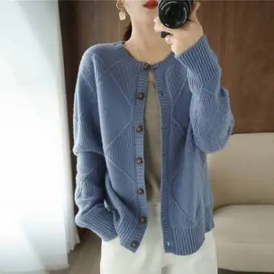 早秋外套上衣针织开衫女士毛衣2021年新款春秋季女装短款外搭薄款
