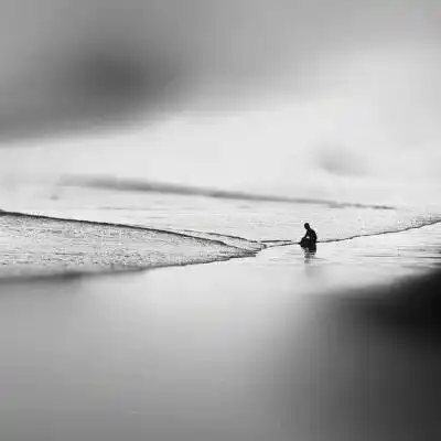 男生意境头像黑白