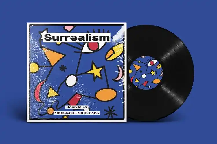 红黄蓝涂鸦&黑胶唱片封面设计