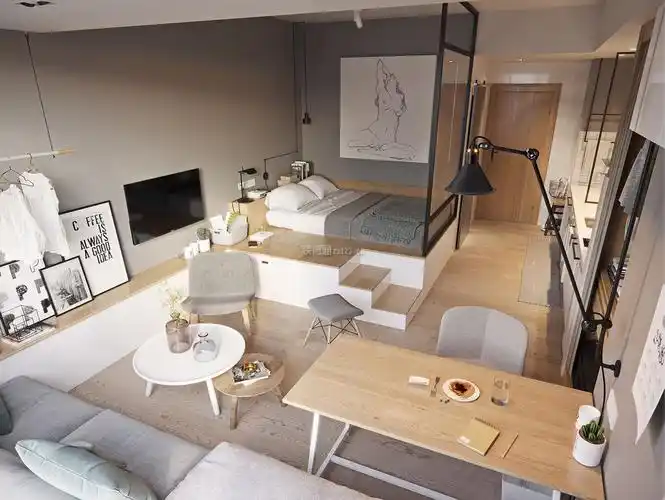 38平米小户型样板房整体装潢图