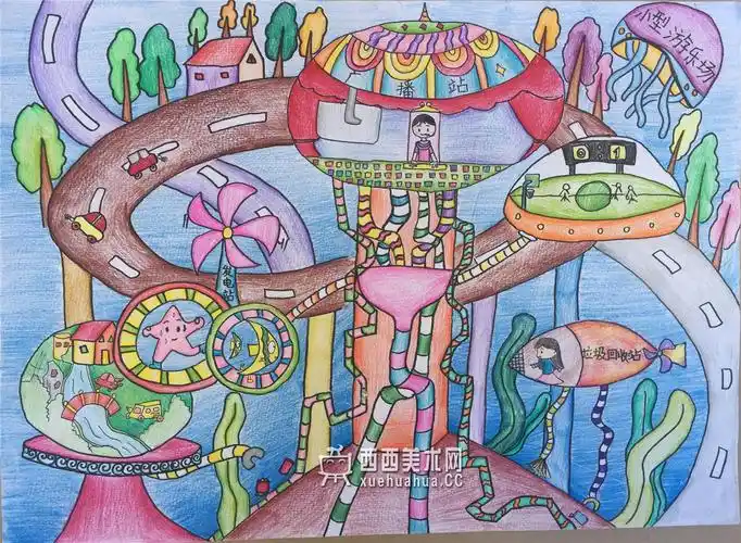 优秀科幻画获奖作品《海底实验室》欣赏