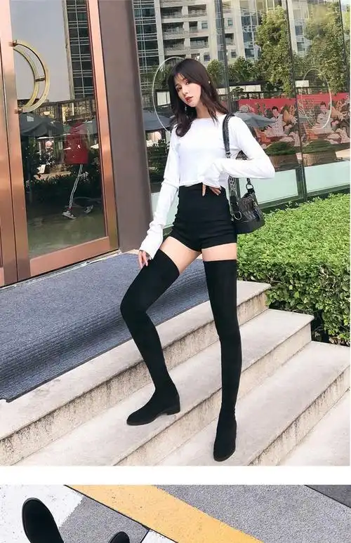 加大码70cm超长过膝靴大腿靴弹力高个子皮靴过膝到大腿根长靴加长大码