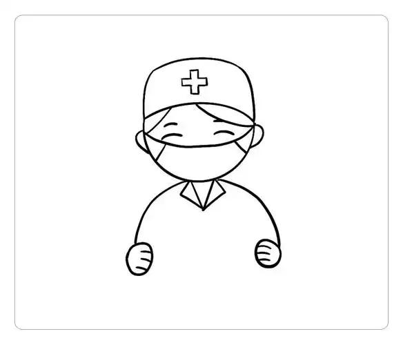 简笔画医生的画法