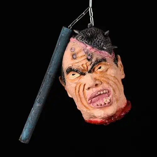 梦泡万圣节吊头酒吧鬼屋恐怖装饰道具密室整蛊断头恶搞人头挂件吊鬼