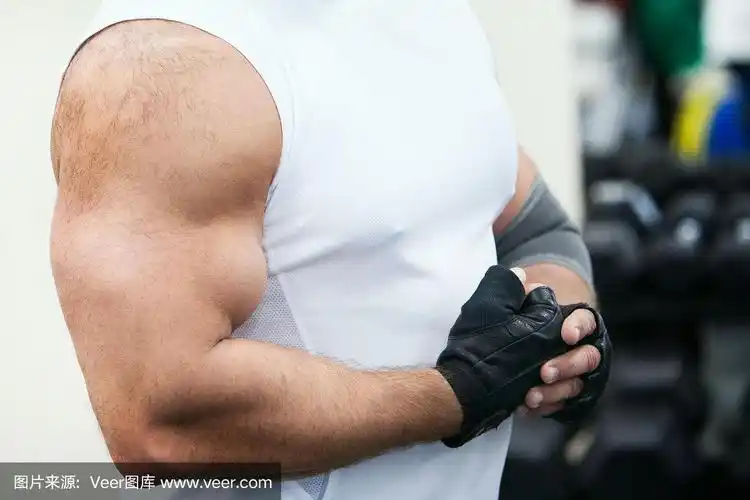 手臂上的健美肌肉