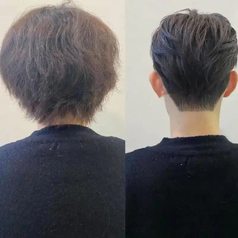 男生韩式发型精致饱满的后脑勺