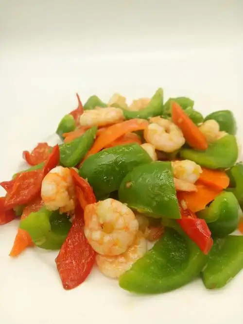 虾仁炒青椒