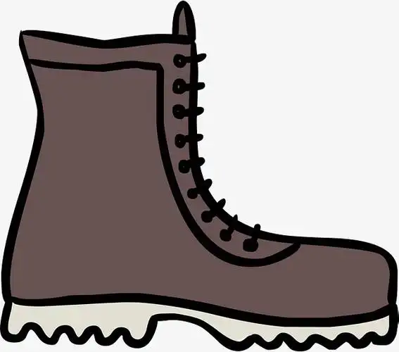 矢量冬天棕色靴子